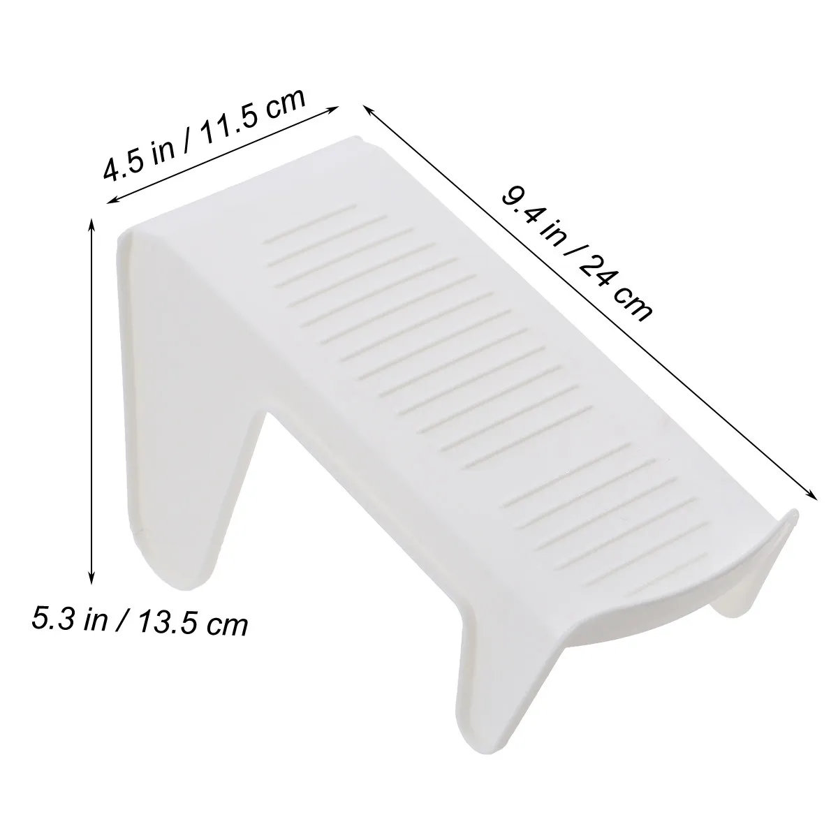 Double Layer Shoe Rack White Integrated Type Space Saving Solution for Living Room Office Shoe Organizer