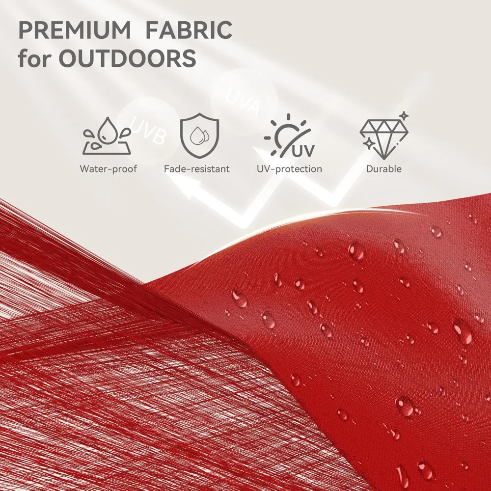 مظلة فناء بطول 15 قدم مع قاعدة متضمنة، مظلة سوق مزدوجة الجوانب للاستخدام الخارجي في الفناء الخلفي مع مقبض كرنك، للفناء الخلفي للحديقة والشاطئ