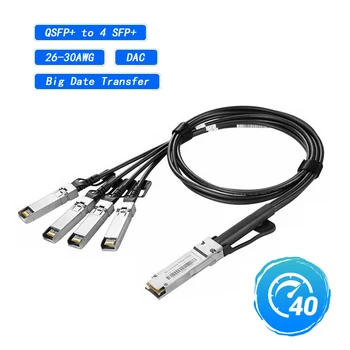Dac 40G Qsfp Tot 4*10G Sfp + Kabel 1M Koperen Sfp + Direct Attach Passief dac 3M Kabels Compatibel Cisco