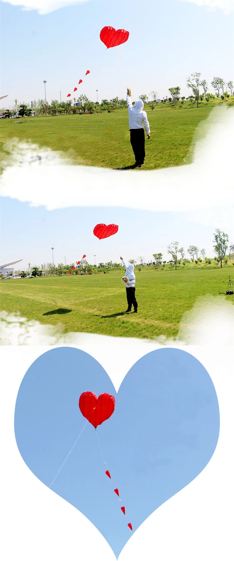 free shipping 5m love heart soft kite fly nylon fabric kite weifang big kite wheel walk in sky outdoor toys for adults windsock