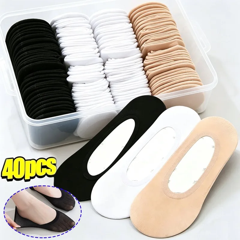 20/40pcs No Slip Low Cut Invis - Heel Liner Grip 评论和价格