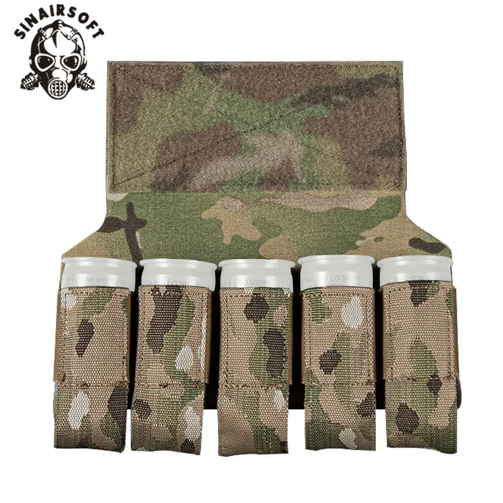 

SINAIRSOFT Tactical M203 Hook&Loop Sub Pouch 5 Round 40mm Banger Hanger Bag Chest Rig Plate Carrier Vest Abdominal Accessories