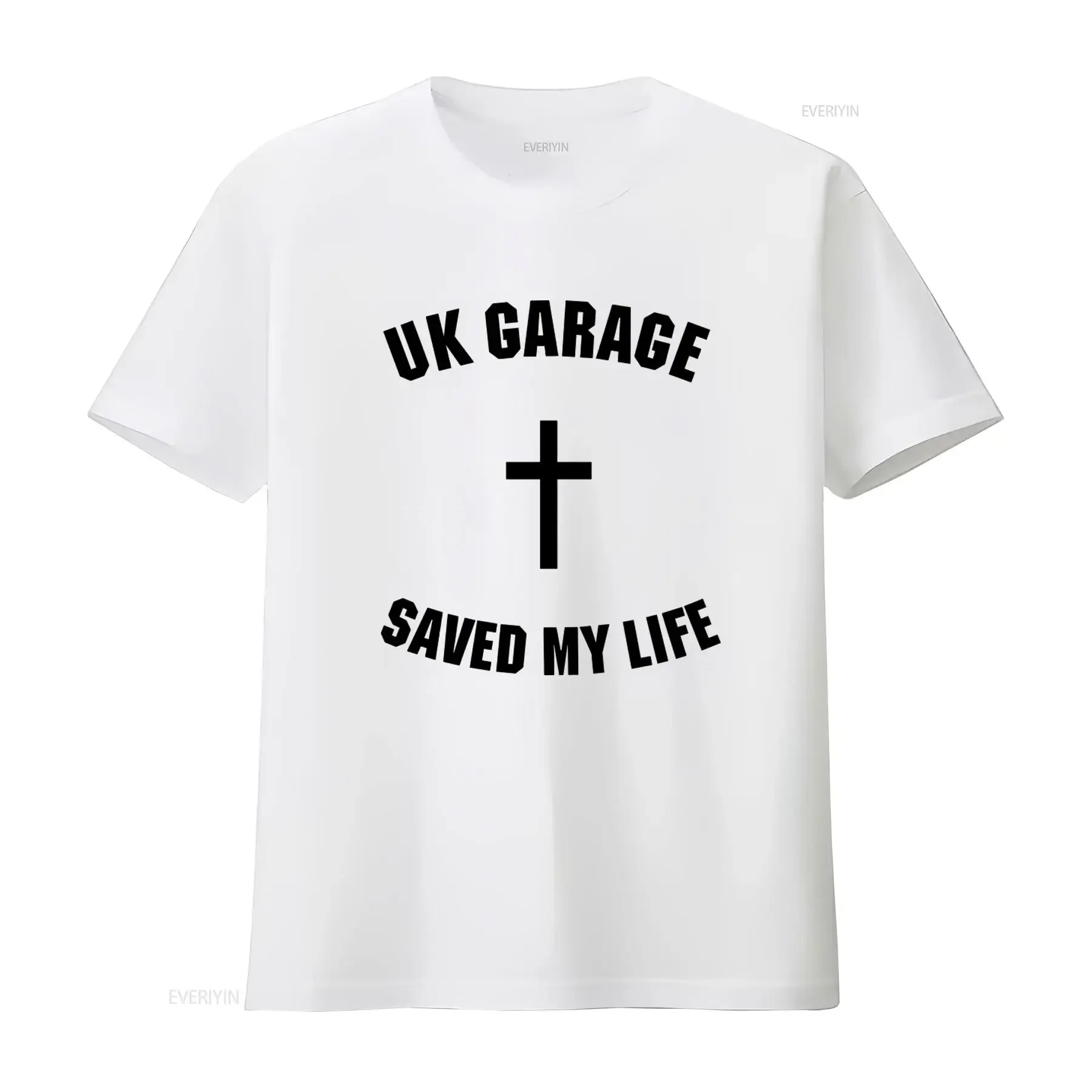 UK Garage T Shirt Saved My Life UKG 6 Colorways Christian Cross Design  vintage Washed homme designer clothes Stretched