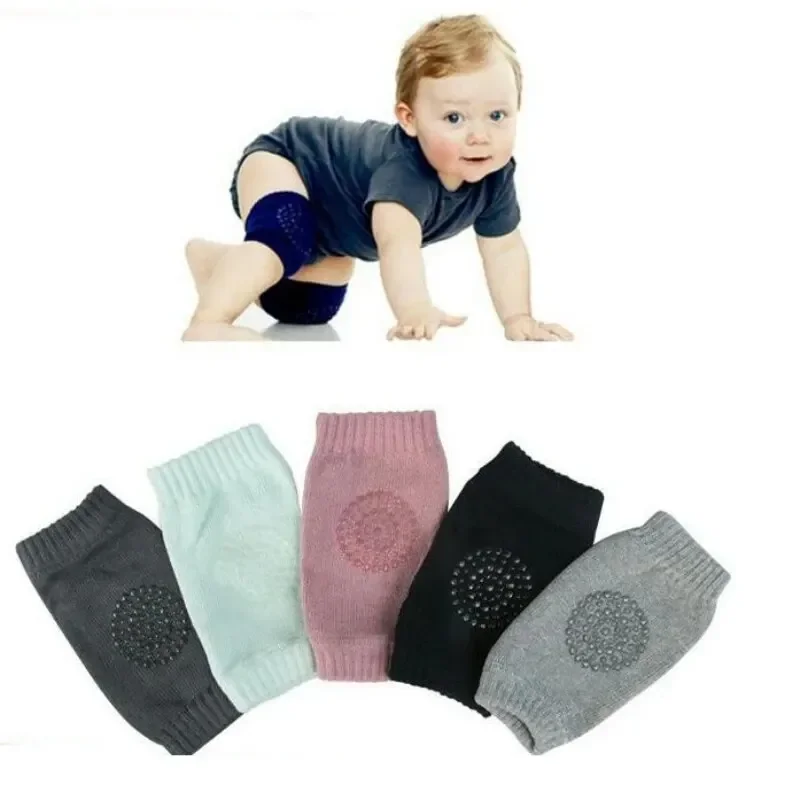 Unisex Baby Toddlers Kneepads Crawling Anti-Slip Knee Elbow Pads Infants Toddlers Protector Safety Kneepad Leg Warmer Socks