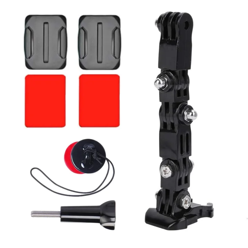 Motorcycle Helmet Mount For Gopro Hero 12 11 10 9 8 7 6 5 Yi osmo Action Sports Camera Mount Full Face Holder Strap Accessories