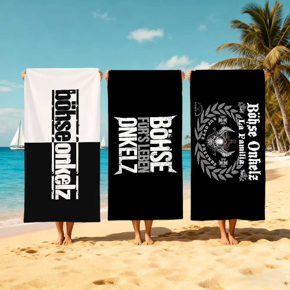G-Germany B-Bohse singer O-Onkelz Towel Large Quick-Drying Microfiber soft Beach Towel for Travel Fitness Sauna Bathing Camping