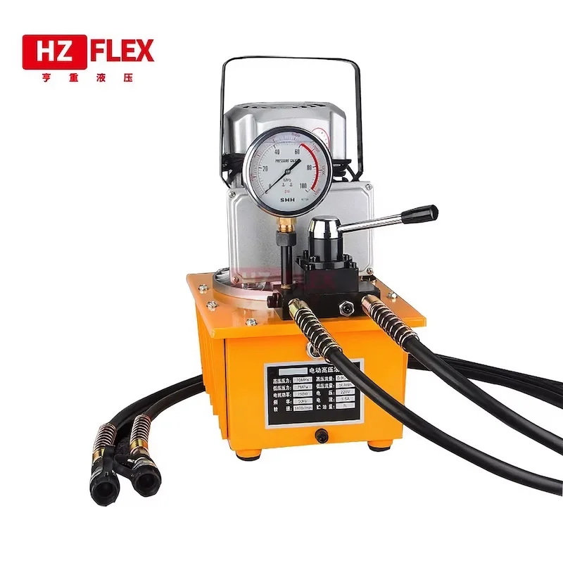 220V 0.75KW 7 liters double circuit manual hand operation hydraulic oil pump station