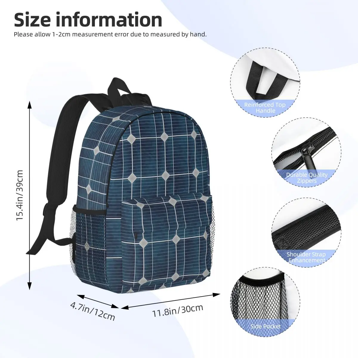 Solar Panel Backpacks Teenager Bookbag Fashion Children School Bags Travel Rucksack Shoulder Bag Large Capacity