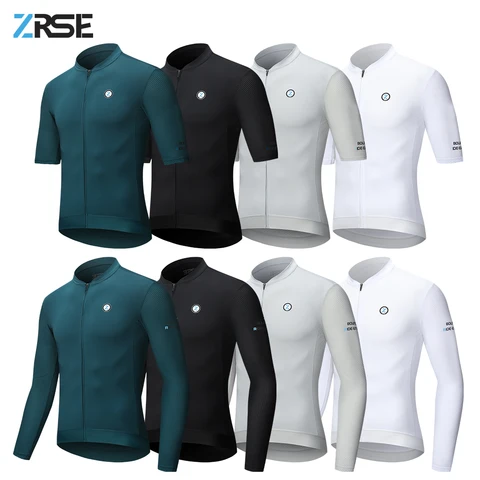 ZRSE Camisa de ciclismo masculina com manga comprida UPF 50+ Anti-UV Slim Fit respirável camisa de ciclismo de estrada MTB de secagem rápida
