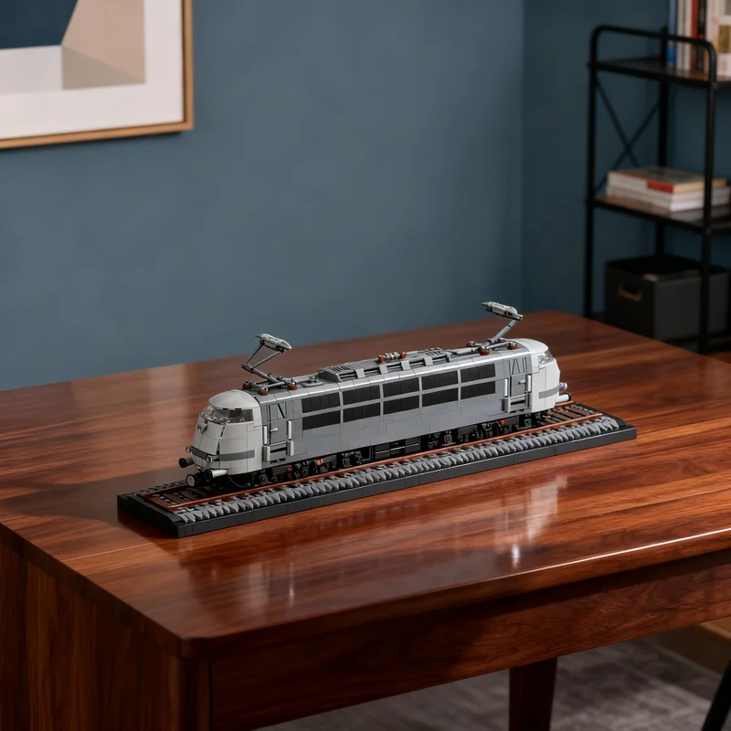 

2598pcs MOC German BR103 Locomotive Gray Train Model Building Blocks DIY Gift Creative Collectible Display Decor Premium Adult