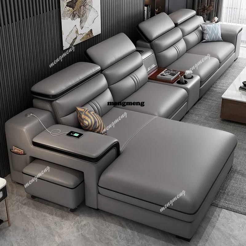 

Apartment Modern Sofas Living Room Luxury Leather Straight Sofas Comfortable Cinema Cadeiras Para Sala De Estar Home Accessories