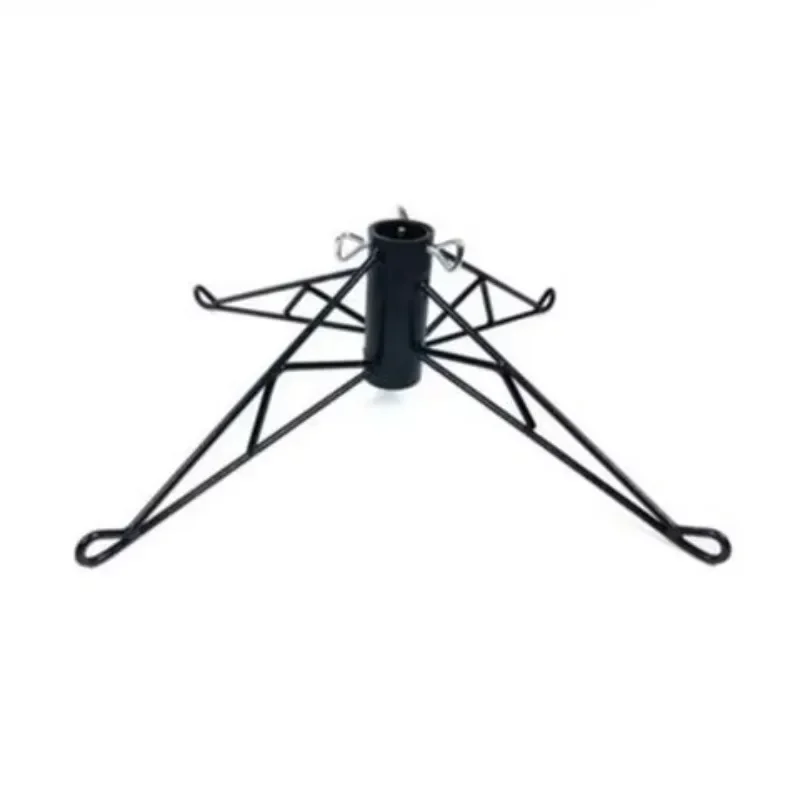 Green Metal Christmas Tree Stand with Water Bowl Safety Clamp Screw Heavy Duty Real Tree Holder for Holiday Decorations