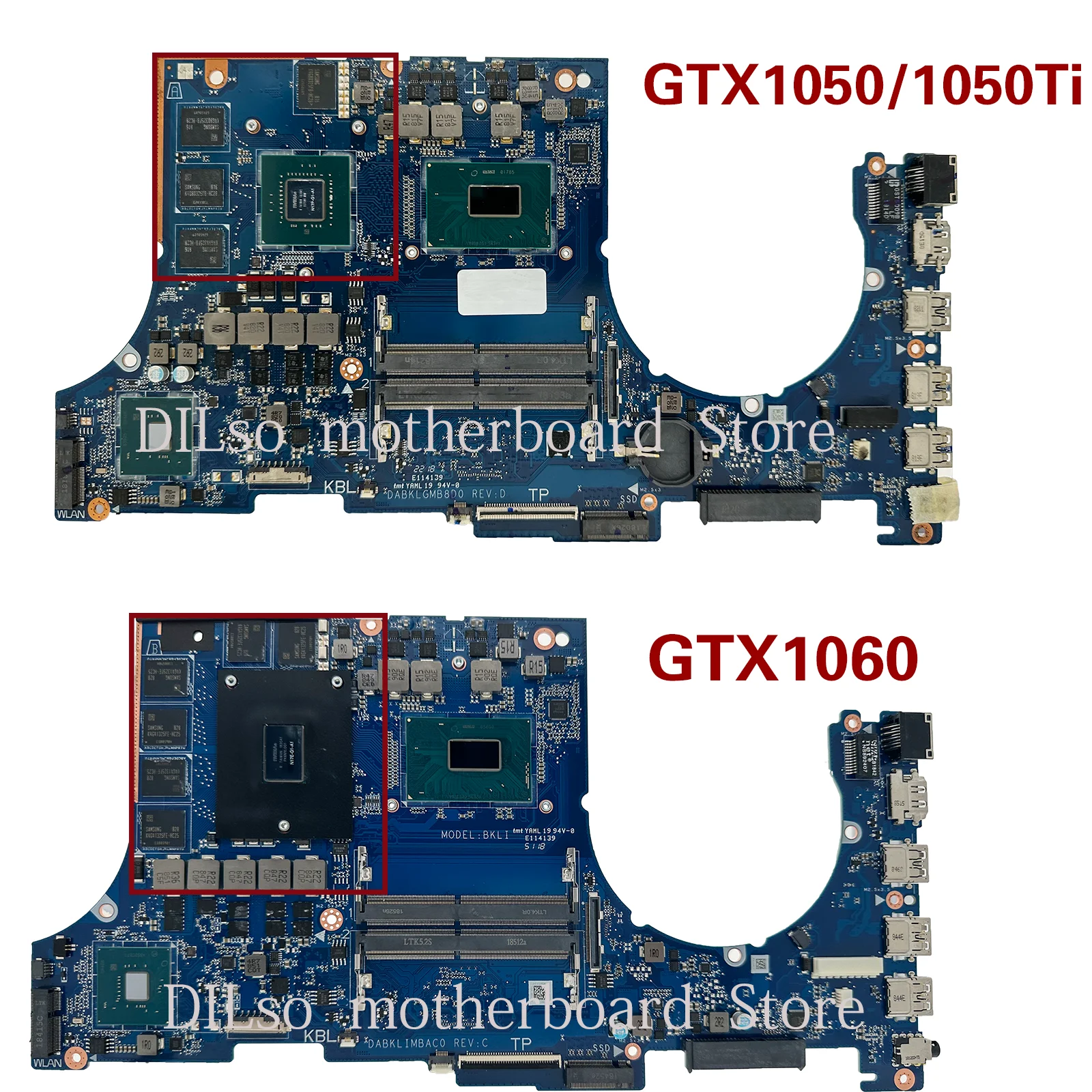 Placa-mãe para ASUS, FX504GE, FX504G, FX80G, ZX80G, FX504GM, FX504GD, DABKLGMB8D0, i5-8300H, i7-8750H, GTX1050, 1050Ti, GTX1060