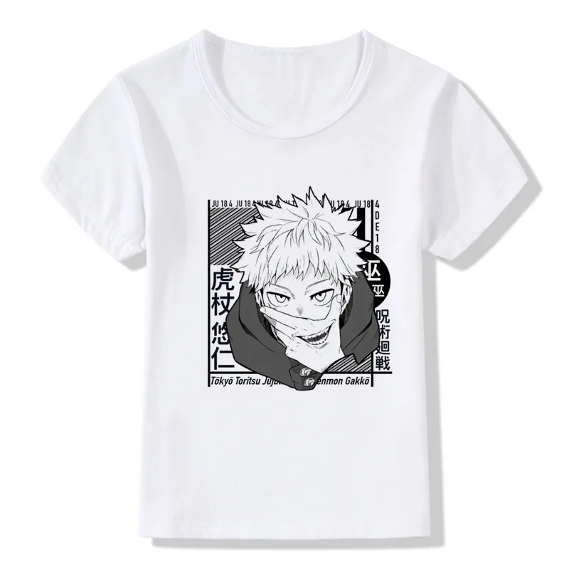 Anime Jujutsu Kaisen Satoru Gojo Print Cartoon Kids T-Shirt Zomer Casual Meisjes Kleding Baby Jongens T-Shirt Kinderkleding
