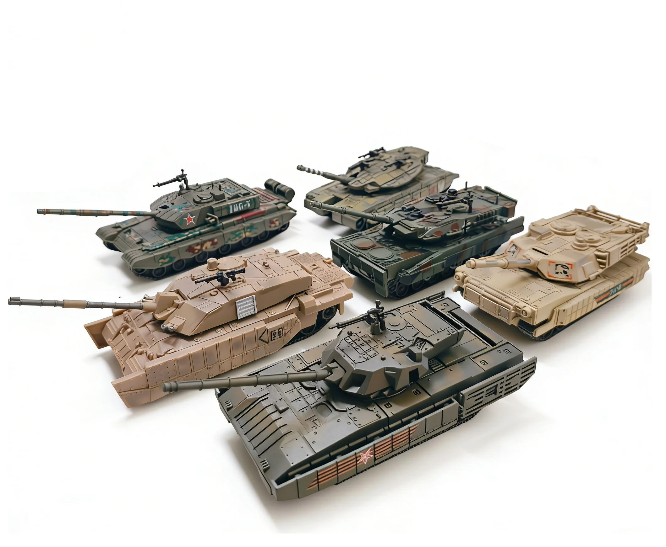 1:72 Maßstab Plastik-Panzermodell Druckguss Militärpanzer Fahrzeug Sammlerstück Spielzeug für Kinder Erwachsene Geschenk M1A2 T-90 Leopard 2 Challenger 2
