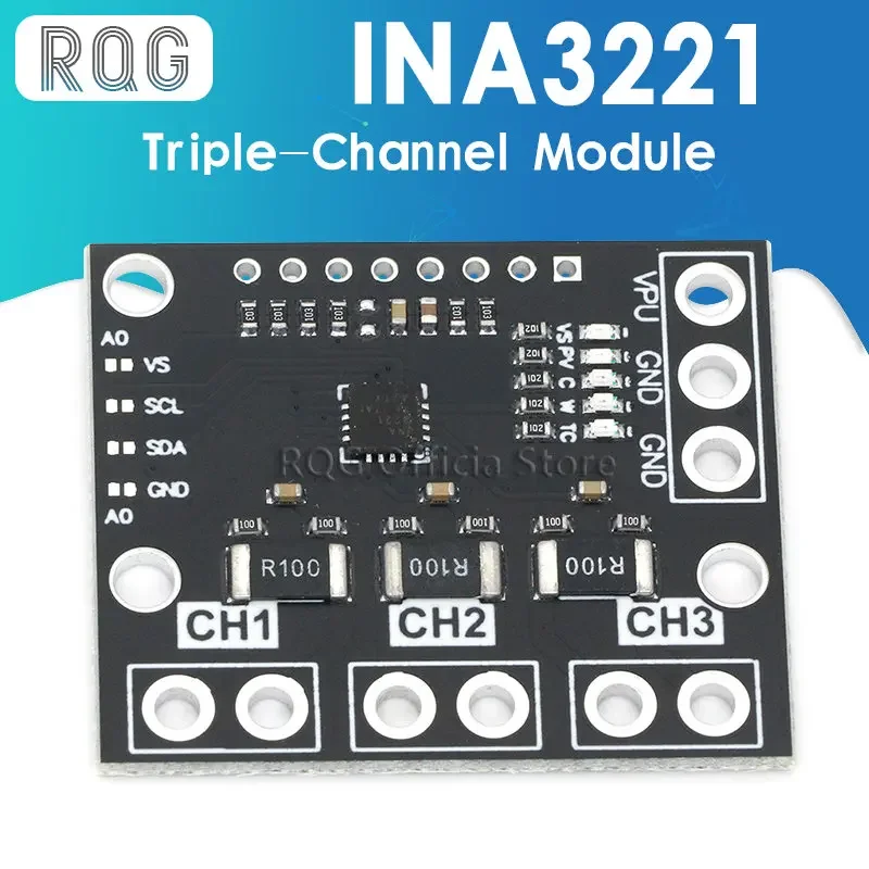 INA3221 Triple-Channel Module, High-Side Measurement, Shunt and Bus Voltage Monitor with I 2C- and SMBUS-Compatible Interface