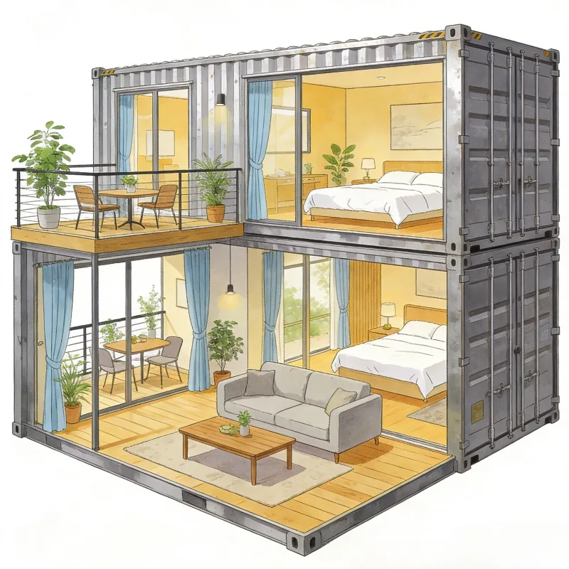New Style Expandable Steel Container House Flat Roof Modern Design Eco-friendly Home Office Hotel Villa Use Outdoor Fast Install