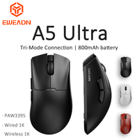EWEADN A5/A5 Ultra wireless mouse for gaming, ergonomic lightweight office, Bluetooth, wired PAW3395, adjustable DPI26000