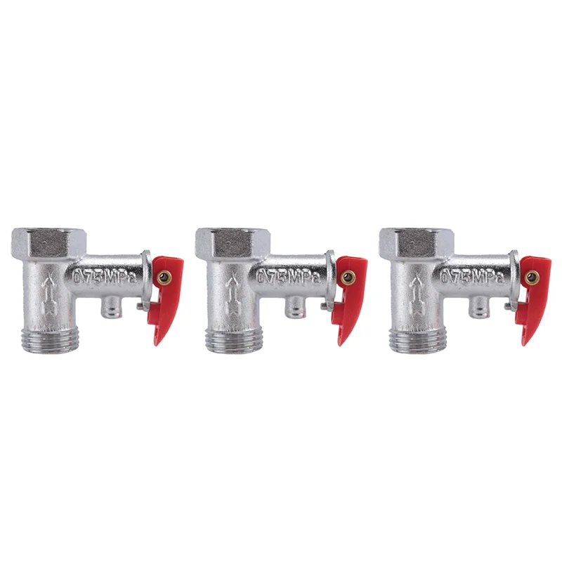 

B62B-3Pcs 1/2 PT Розетка Электрический водогрейный котел Предохранительный клапан