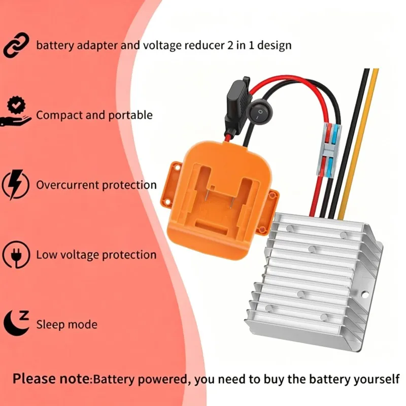 L73A 2026-18V-12V Buck Converter For Einhell Powerwheeladapter 15A180W