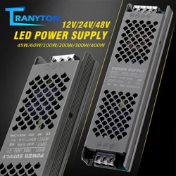 Transformadores de Iluminação Mudo, Alta Qualidade, Saída Constante, Tira de Alimentação LED, AC110, 180, 220V, DC 12V, 24V, 48V, 100W, 200W, 300W, 400W