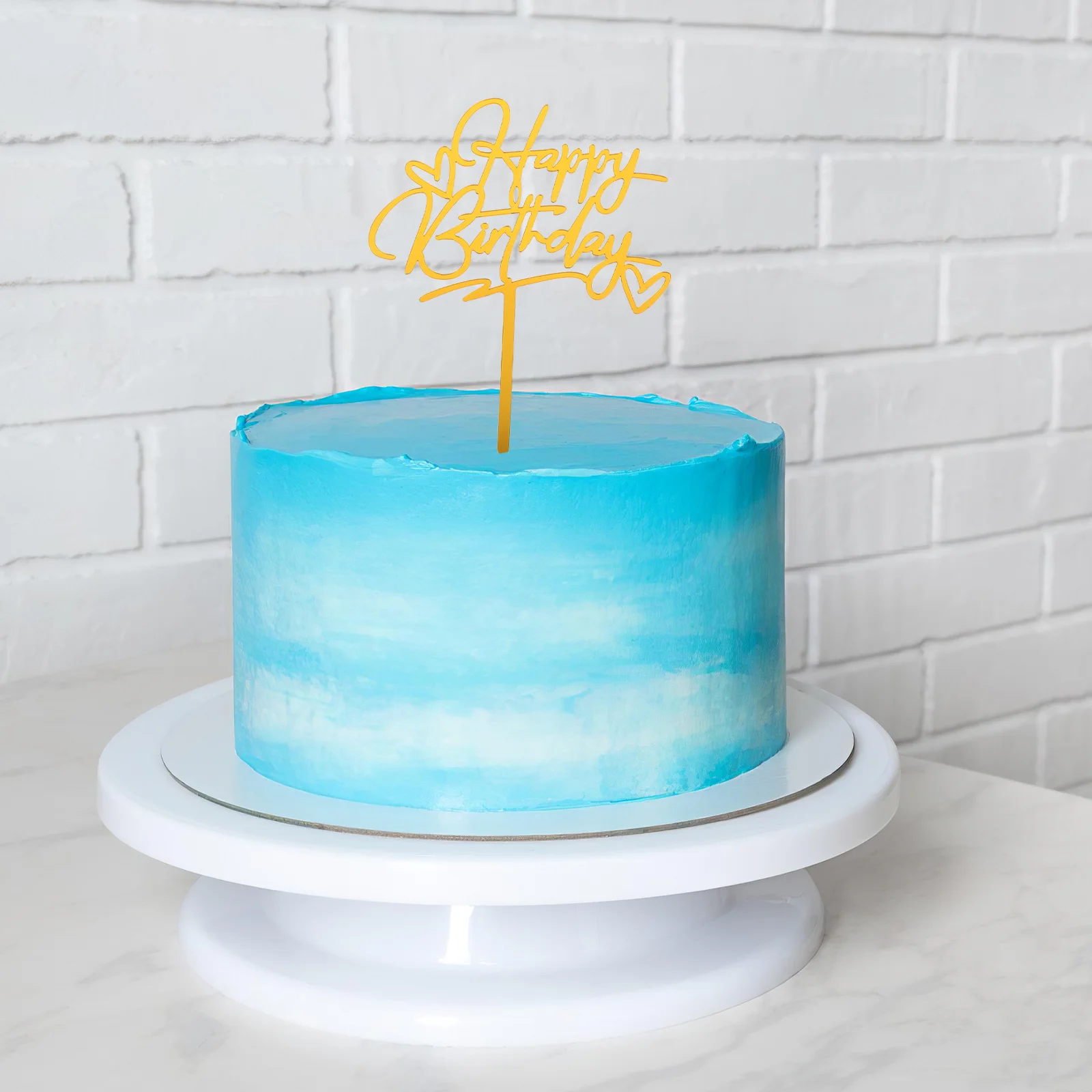 

40Pcs Golden Birthday Cake Toppers Happy Birthday Picks Reusable Cake Decoration for Indoor Outdoor Celebrations