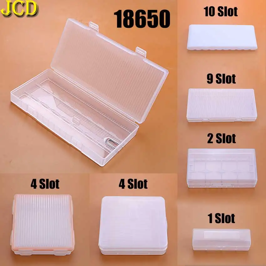1/2/4/8/10 Slots 18650 Portable Waterproof Battery Holder Case Organizer Container Batteries Storage Box Plastic Hard Case Cover