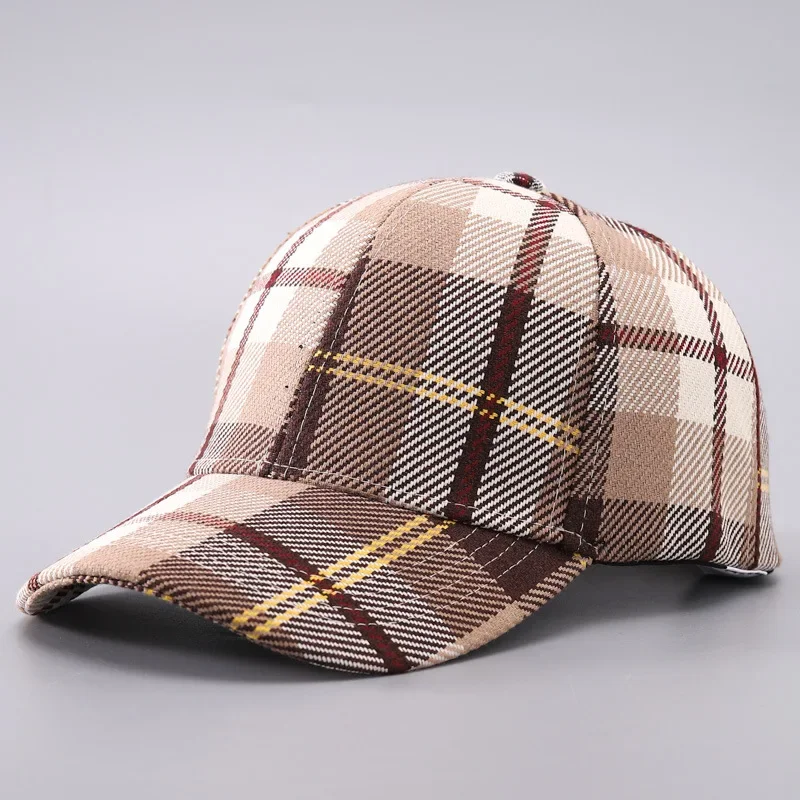 Spring/Summer Exquisite Checkered Baseball Caps Unisex Outdoor Leisure Casquette Vintage Sports Visor Duck Hats For Teenagers