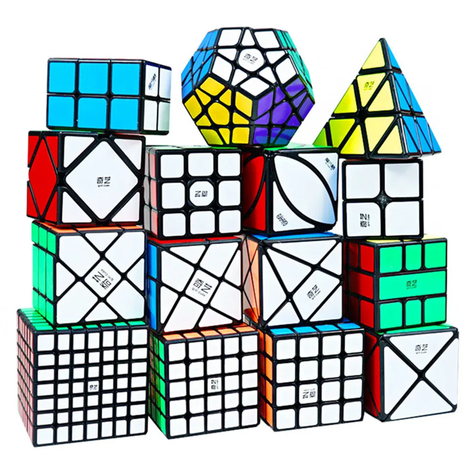 

QIYI Speed Magic Cube 3x3x3 4x4x4 5x5x5 Puzzle Black Stickers Education Learnning Cubo Magico Toys For Children Kids