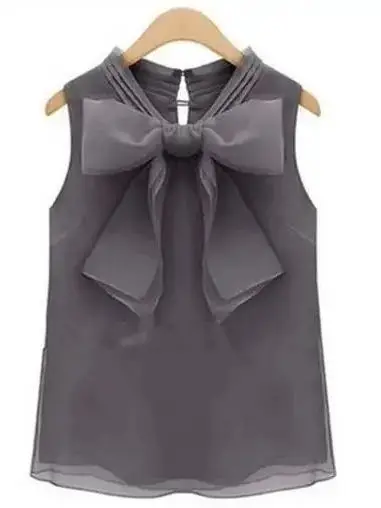 

Women's Cleanfit Style Organza Chiffon Shirt Spring Summer Sleeveless Thin Material Short Sleeve Poly Fiber Ladies Shirt