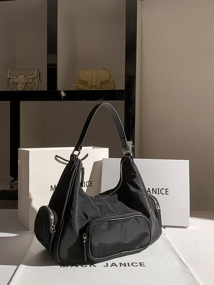 

MaJanice Starry Night Bla Tote Bag Large Capaci Commuter Bag Women's Faion Spring Summer New Arrival Soft Leather