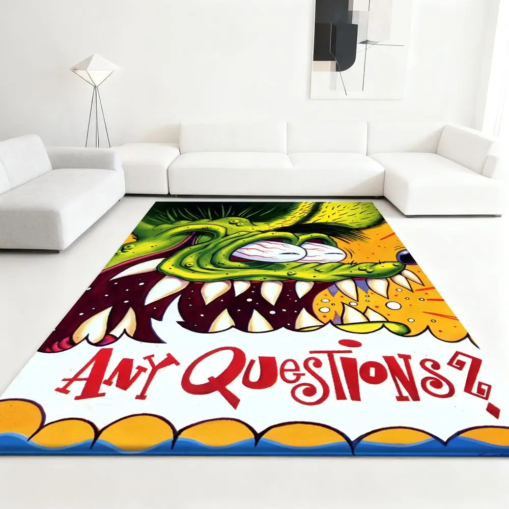 

Floor Mat Soft Thickened Absorbent Non-Slip Bedroom Living Room Door Mat Home Decor Flannel Rugs R-Rat F-FinkS choppers COOL