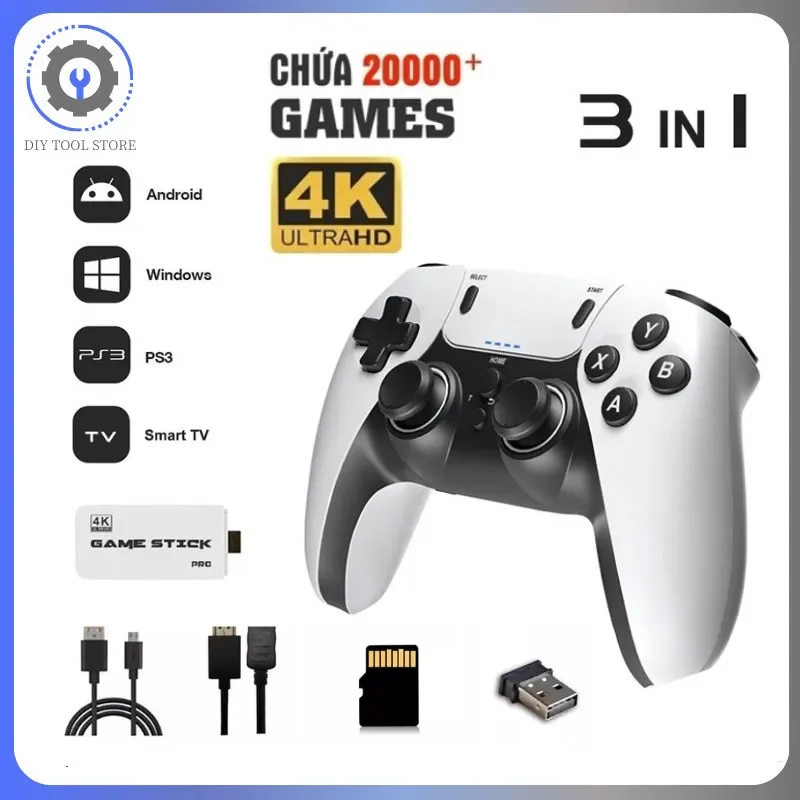 GamePulse M15 Mini TV Game Stick 4K HDMI Wireless 20000 Classic Games Family Console