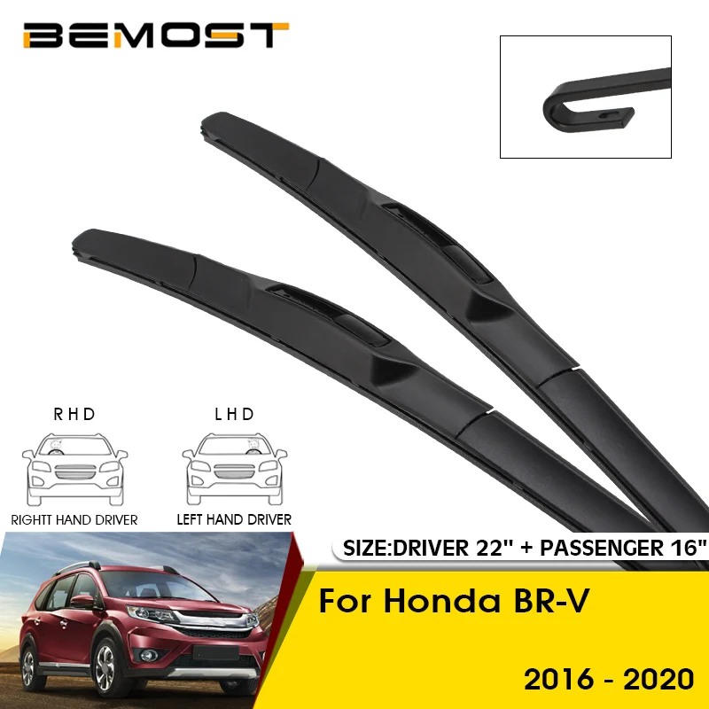 

Автотовары Щетки стеклоочистителей стеклоочиститель дворник car wiper blade 22"+16" for Honda BR-V 2016-2020