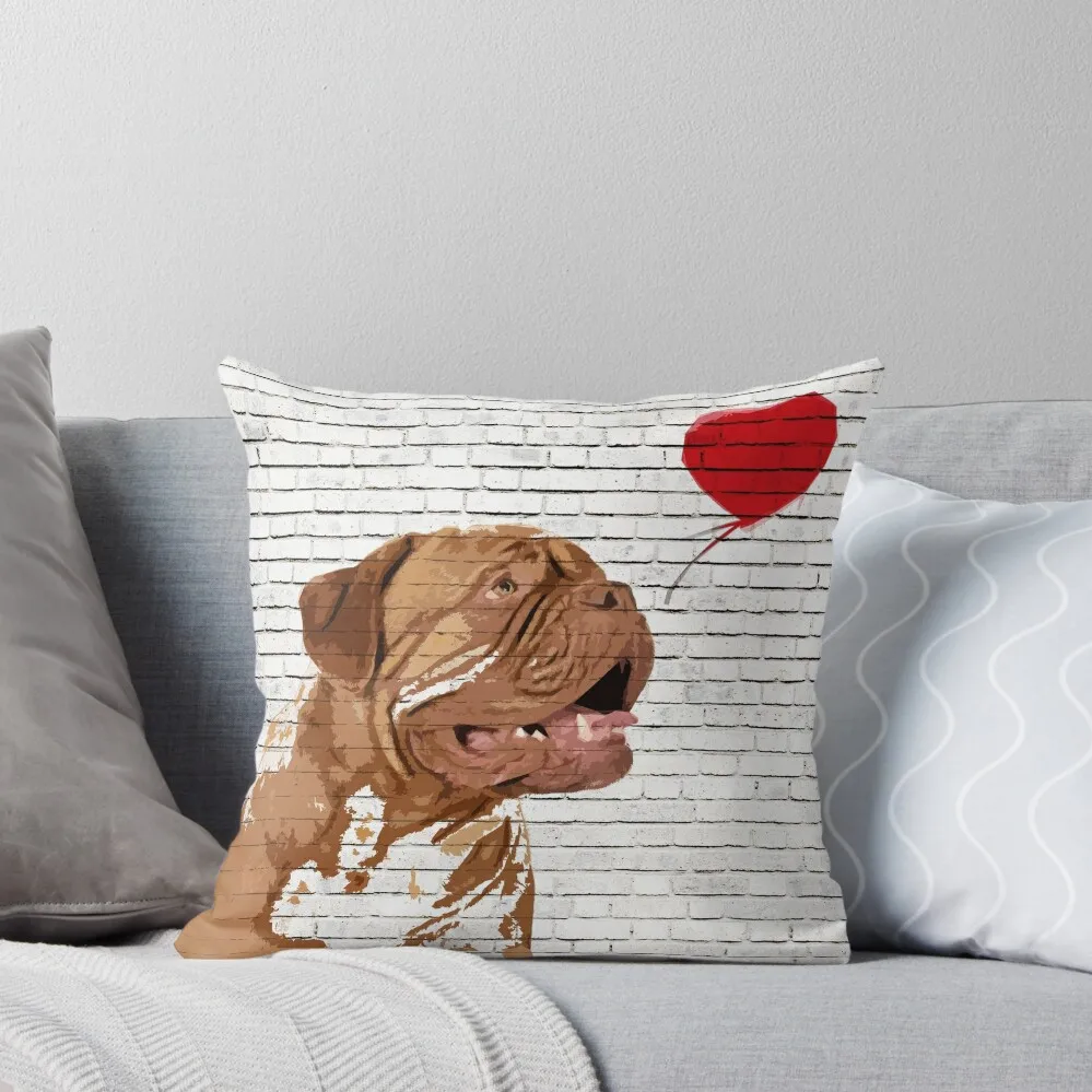 

Dogue De Bordeaux Banksy Style Throw Pillow Pillow Covers Decorative Sofa Covers For Living Room Sofa Cushion Cover pillow