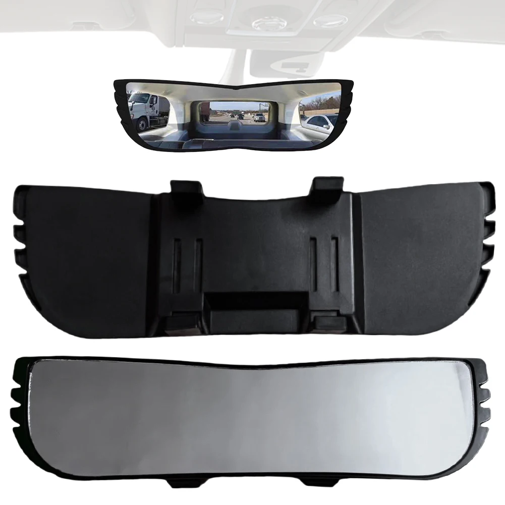 Car Rearview Mirror Enhanced Field of View Anti Glare Auxiliary Mirror Wide Angle Oval Shaped Interior Mirror for Car Truck SUV