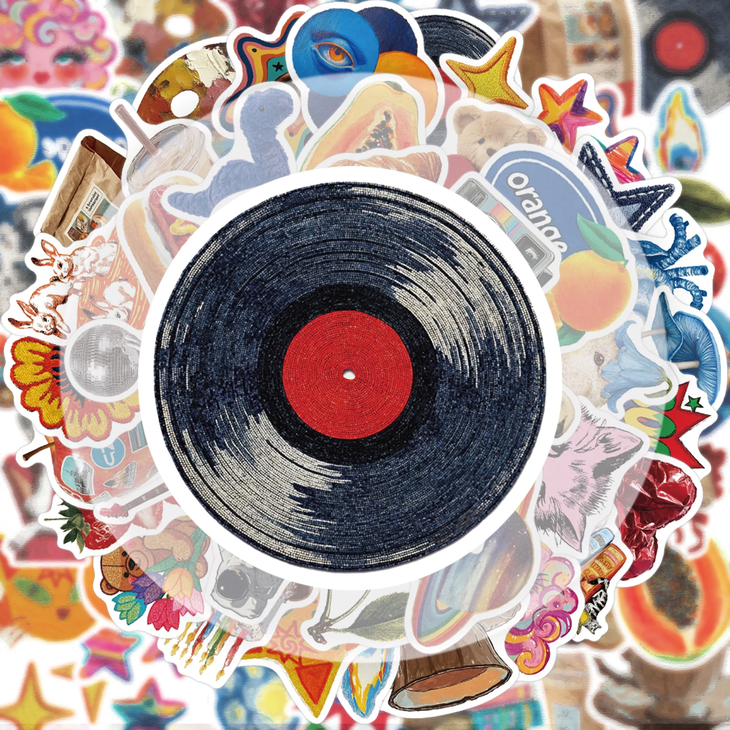 50 Y2K Aesthetic Graffiti Stickers, Suitable for Decorating Water Bottles, Laptops, Cell Phones, Suitcases, Skateboards, Guitars, Gift Boxes, and Party Decorations