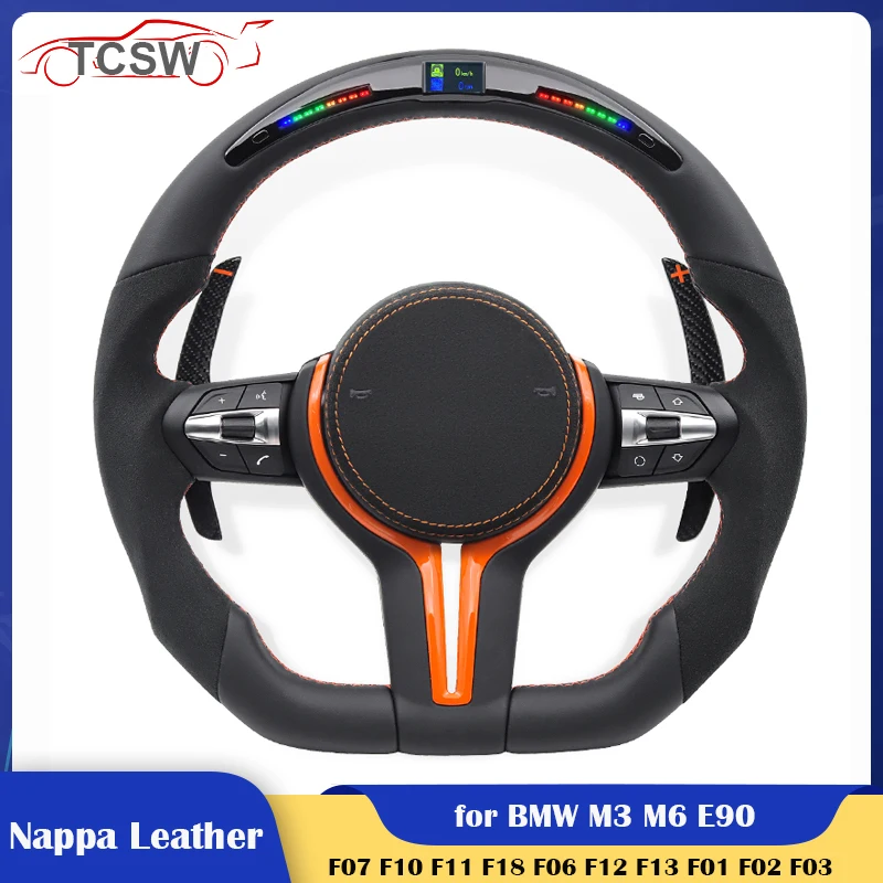 

LED Style Car Steering Wheel for BMW M3 M5 M6 F01 F02 F03 F07 F10 F11 F18 F20 F06 F12 F13 F01 F02 F03 F30 E90 E91 E92 E93 E70