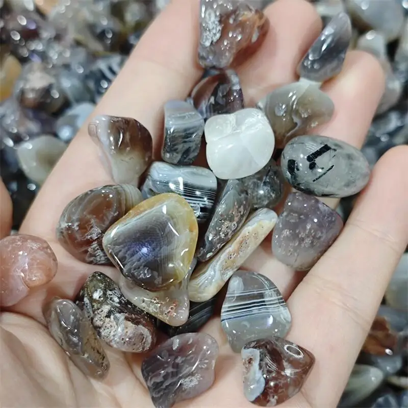 500G Natural Agate Freeform Quartz Gravel Stone DIY Bracelet Spiritual Prayer Meditation Crystal Stone