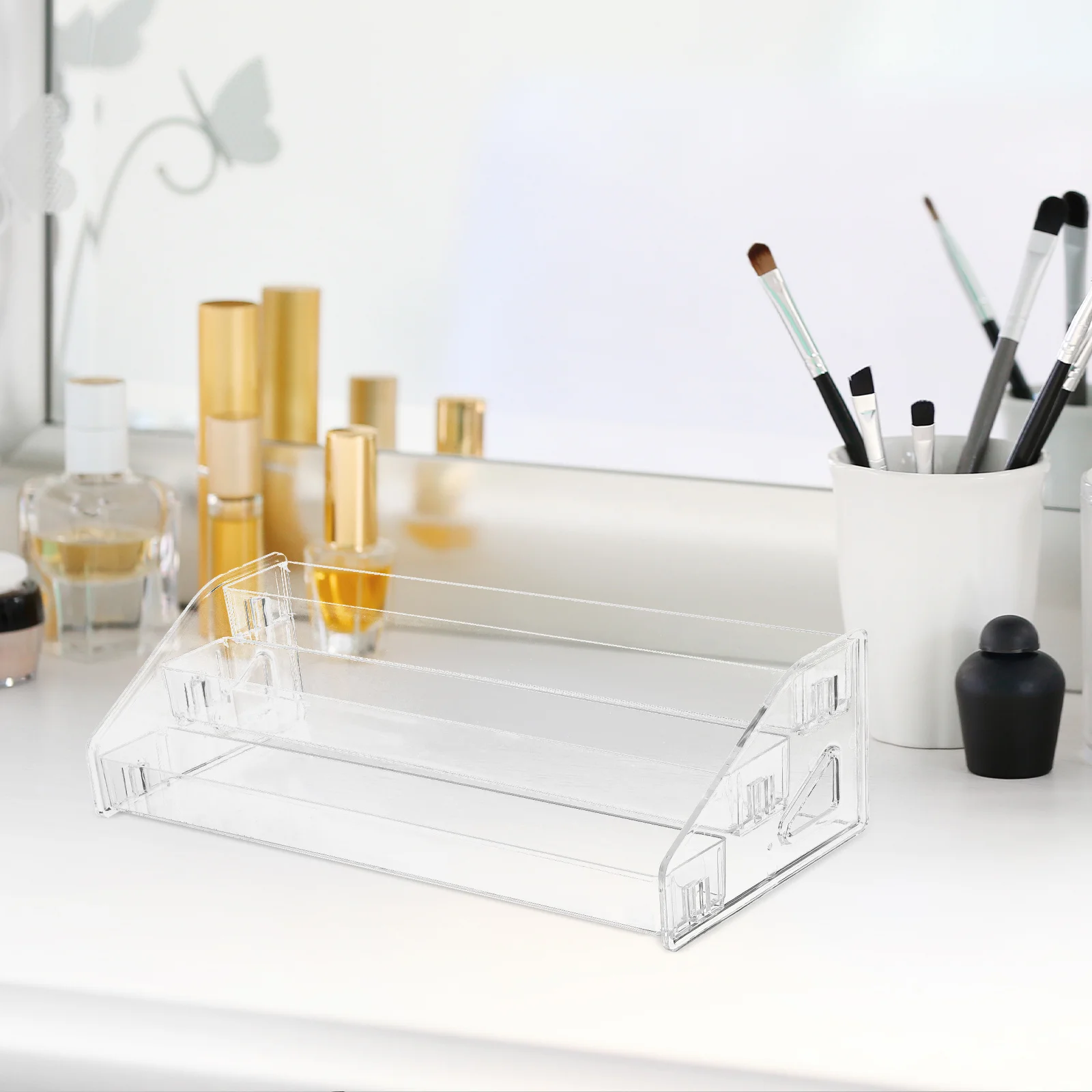 Make-up Organizer Acryl Oogschaduw Palet Organizer Vanity Opbergdoos Parfum Nagellak Houder Compacte Display Stand
