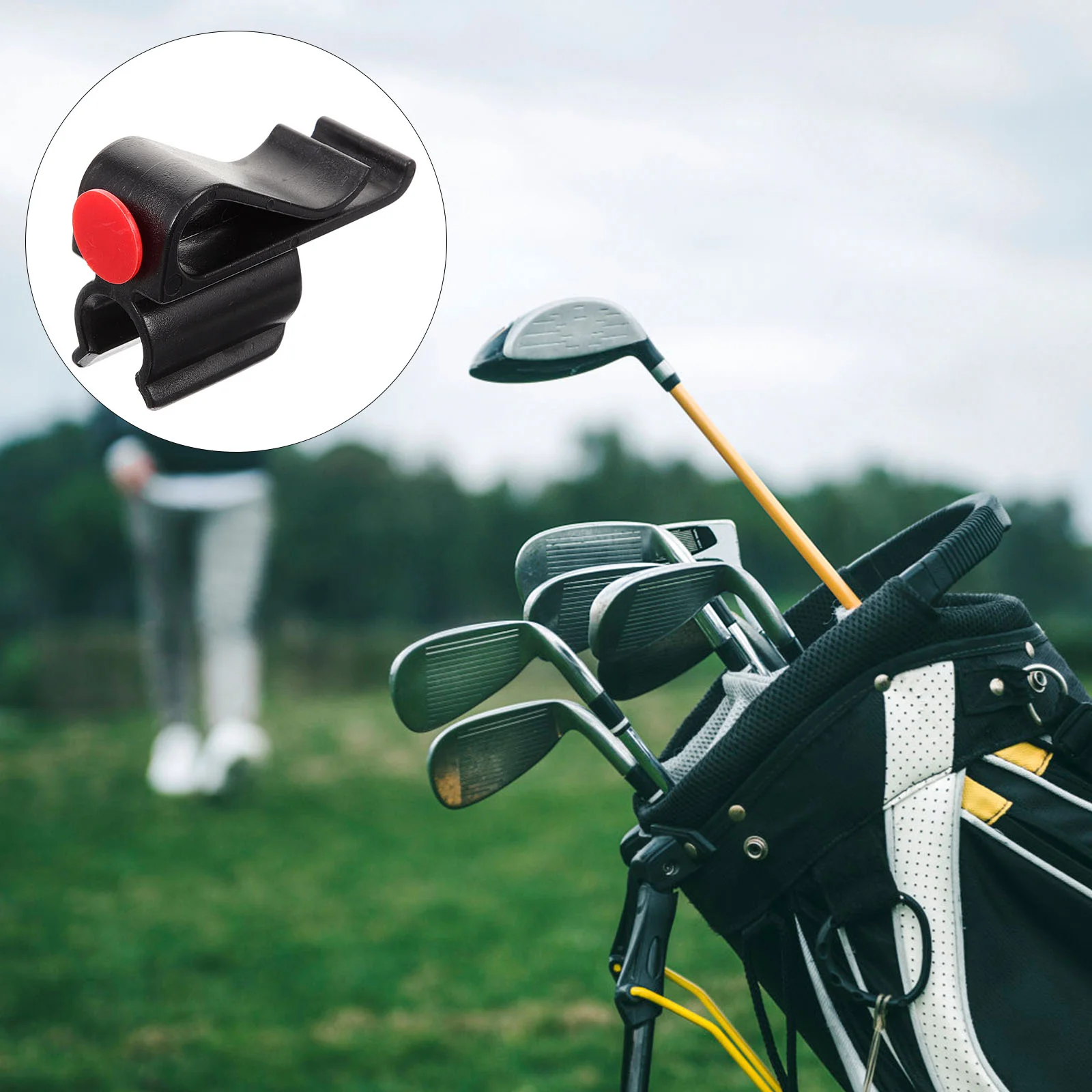Clip de Putter de Golf (negro), soporte para Golf, abrazadera para Club, soporte para estante, accesorios para bolsa