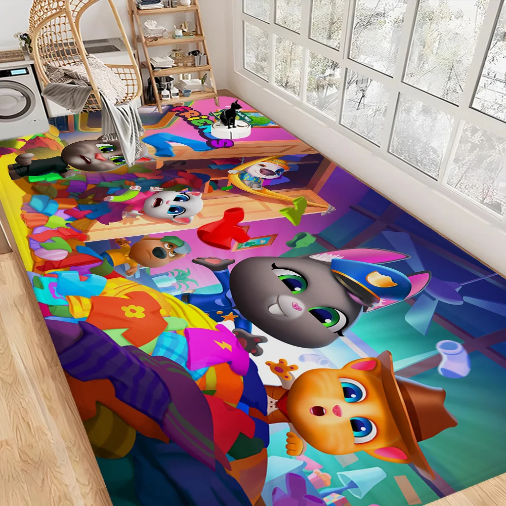 Talking Tom And Friends Door Mat Anti-slip Absorb Water Long Strip Cushion Bedroon Mat Bedside Mats