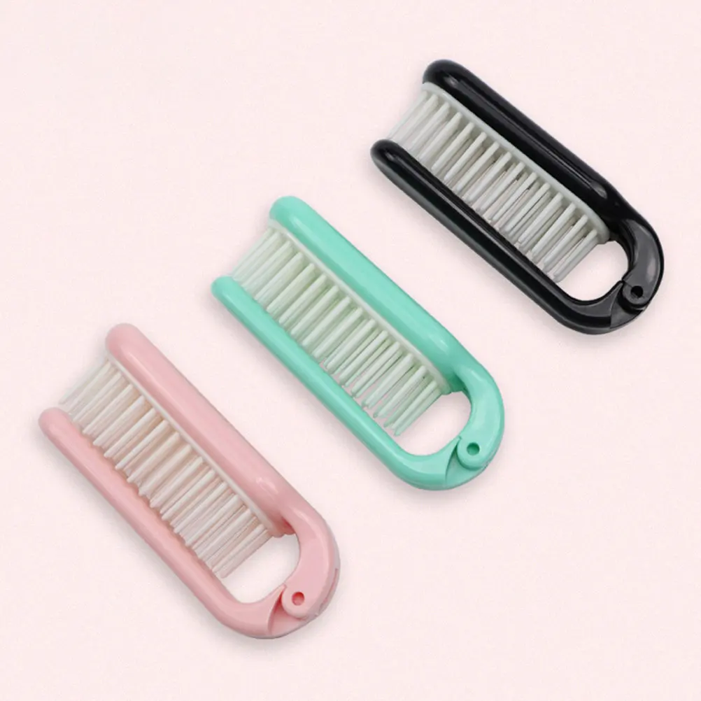 

3Pcs Compact Folding Hair Brush Travel Comb Portable Detangler Brush for Women Men Thick Curly Hair Travel Comb