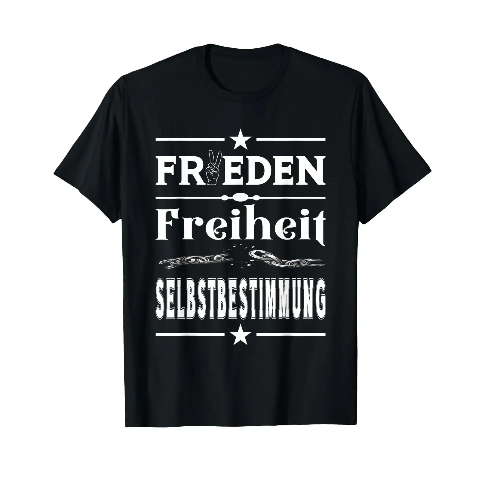 T-shirt Paix Liberté Autodétermination vintage lavé, vêtements de créateur polyvalents, graphique de mode élégant, respirant, homme