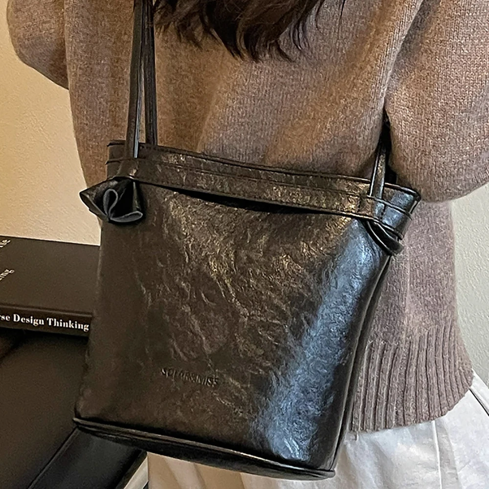 High Grade Pu Leather Crossbody Bag for Ladies Autumn New Solid Color Soft Messenger Bags Daily Casual All-Match Shoulder Bag