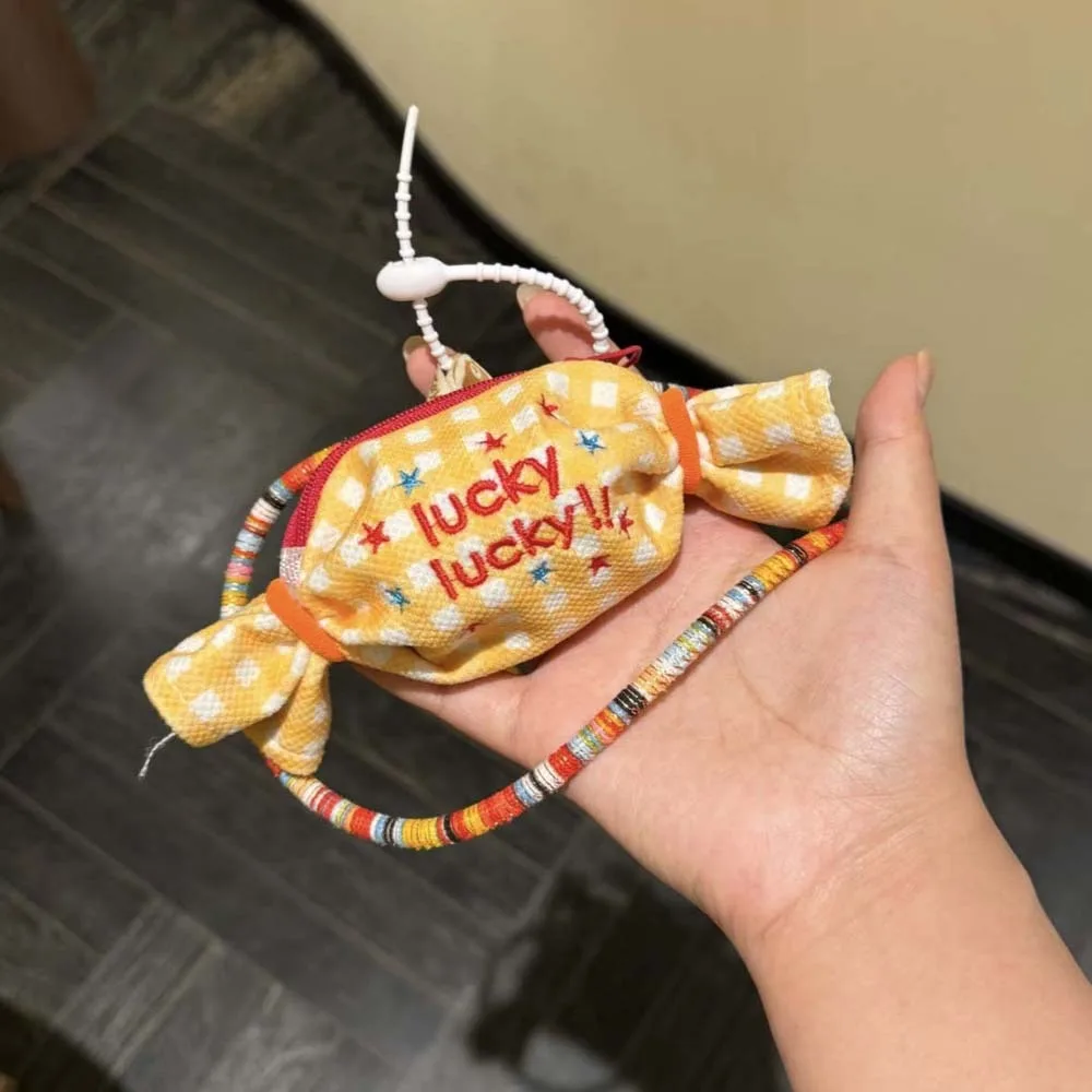 الأدبية الحلو الحلوى تصميم محفظة نسائية للعملات المعدنية مكافحة خسر ستار أحمر الشفاه سماعة حقيبة قماش قلادة الإبداعية حزمة صغيرة جيب النساء