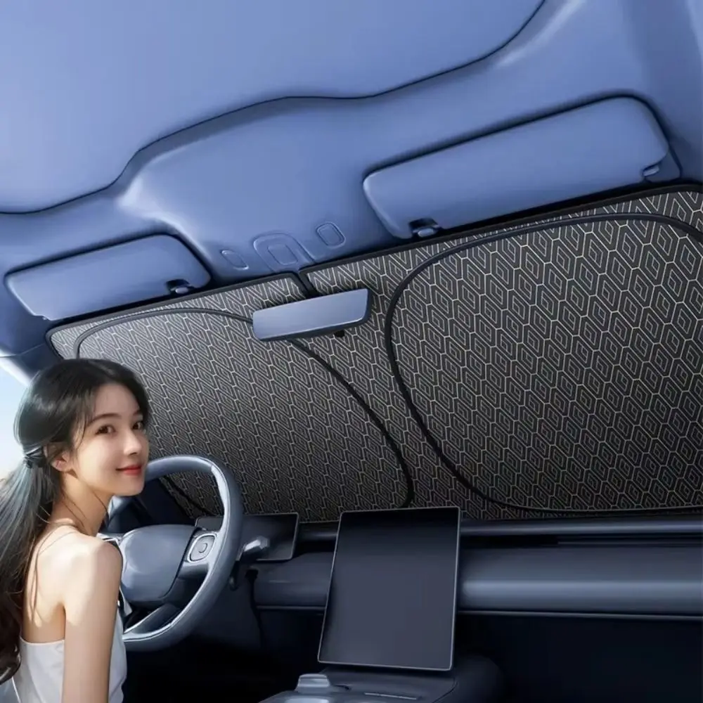 

5-Layer Car Windshield Cover UV Refletive Thicken Auto Sun Protection Visor 145x80CM Foldable Car Sun Shade Front Sunshade