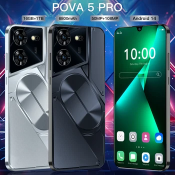 Original Pova 5 Pro Smartphone Global Version Dimensity 9300 16G+1TB 6800mAh 4G/5G Cellphone Android Mobile Phone NFC смартфон