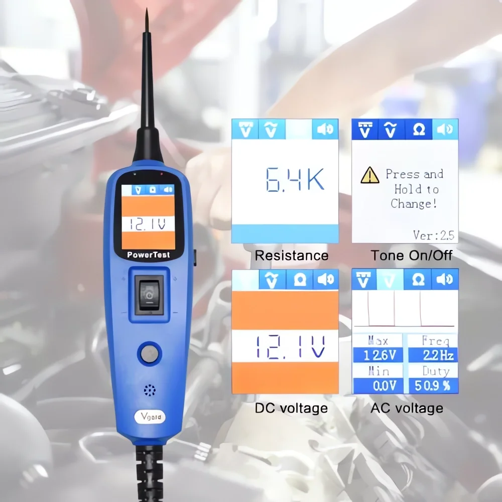 Vgate PT150 Power Test 12V Power Scan 24V Pencil Tester Electrical System Circuit Scanner Diagnostic Tool for Battery