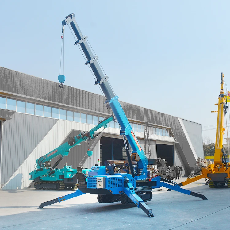 Tonlita Spider Crane Mini Small Lifting Crane 17m 20m 33m Track Crawler Mobile Man Basket Glass Suction Cup 5 Ton Spyder Crane